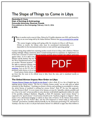 THE SHAPE OF THINGS TO COME IN LIBYA